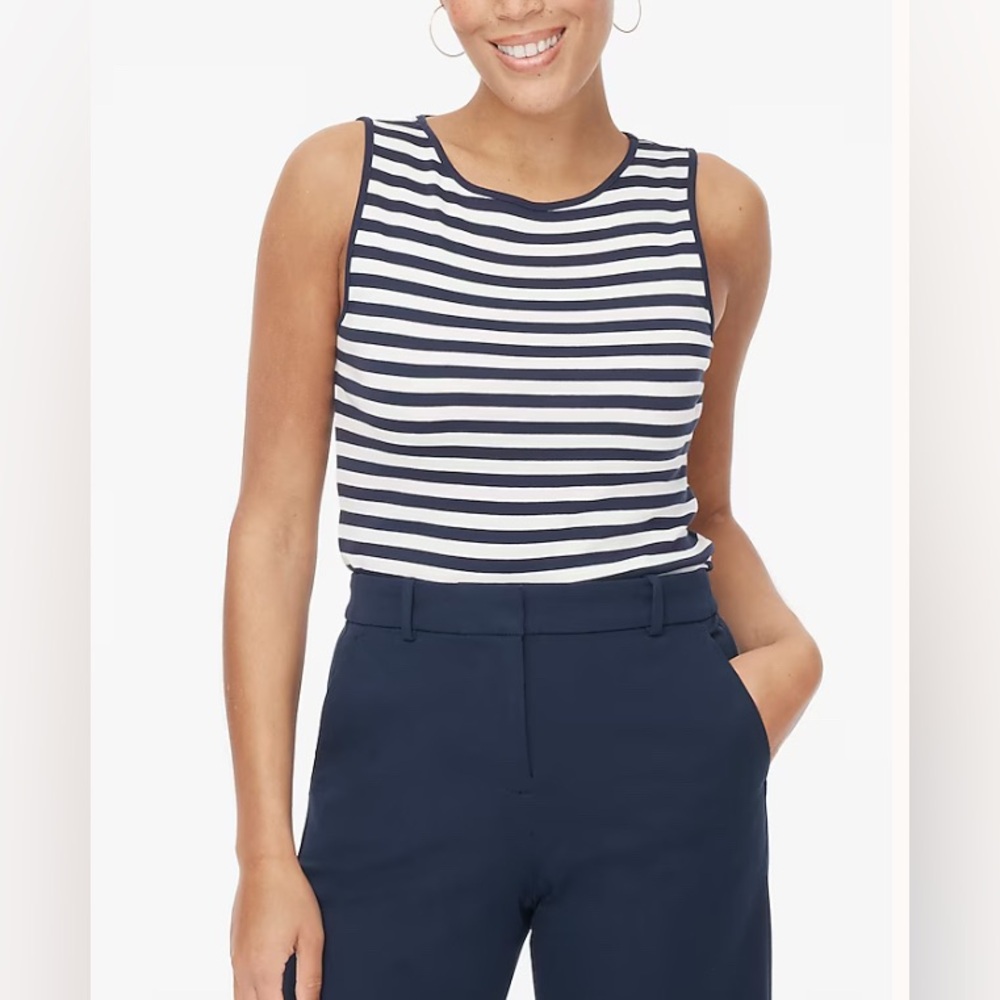 J Crew Striped shell tank top size S NWT